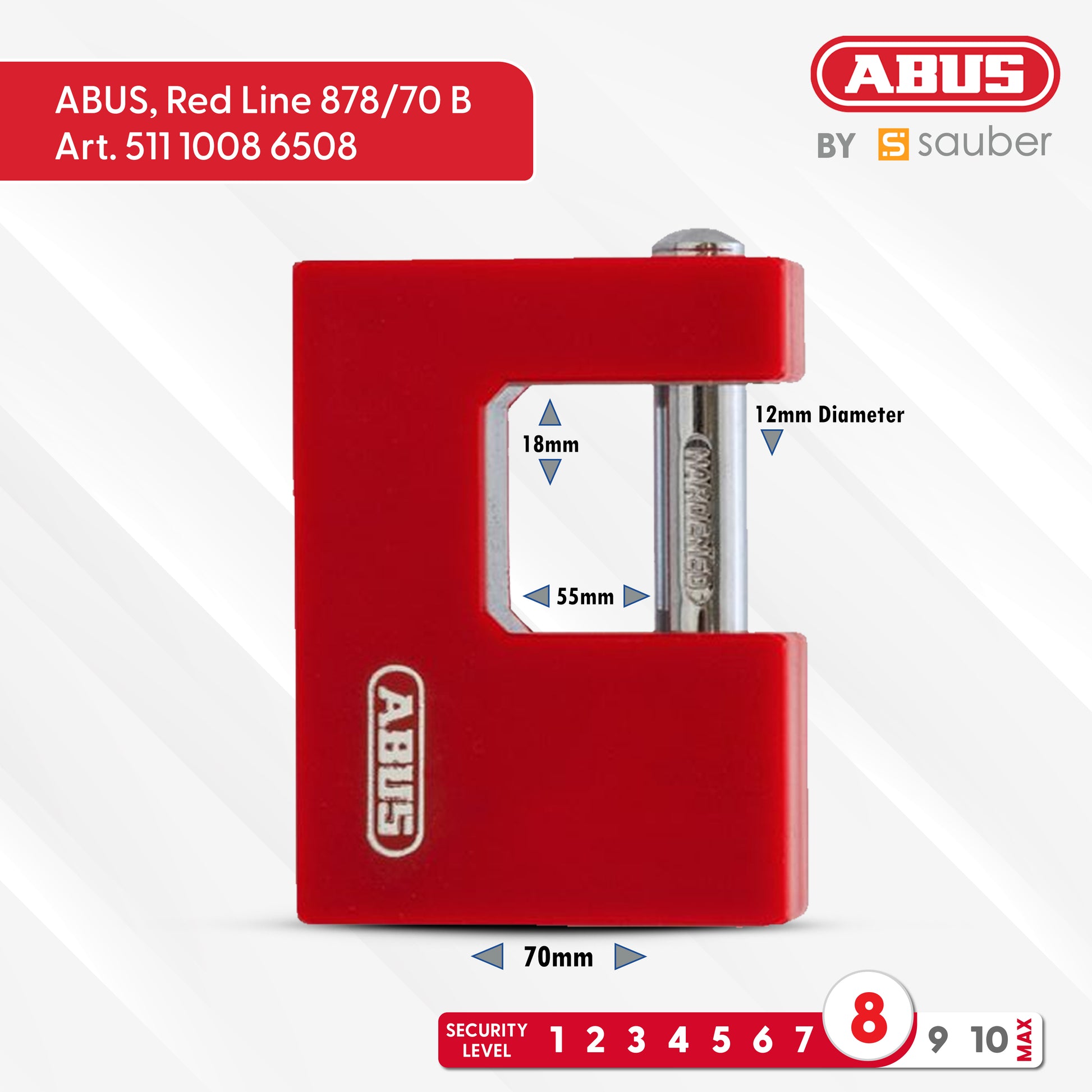 ABUS Monoblock, Red Line 878/70 B